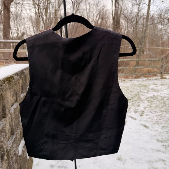 Vintage Velvet & Sheer Floral Strapless Mini Dress - Picture 6 of 7